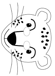 Çocuklar İçin  Jaguar Hazır Maske Şablonları 